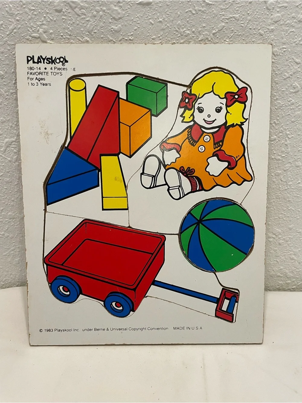 Playskool Kids Puzzle Panel - Red Wagon & Multicolor Toys